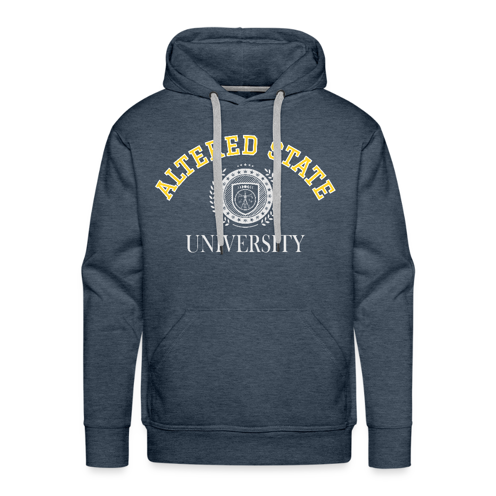 Men’s Premium ALTERED STATE UNIVERSITY Hoodie - heather denim