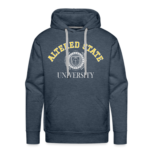 Men’s Premium ALTERED STATE UNIVERSITY Hoodie - heather denim
