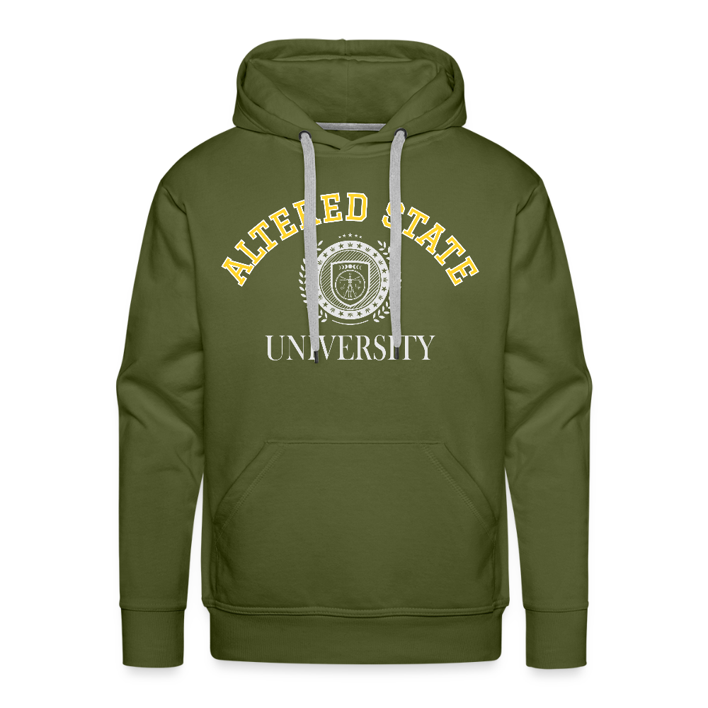 Men’s Premium ALTERED STATE UNIVERSITY Hoodie - olive green