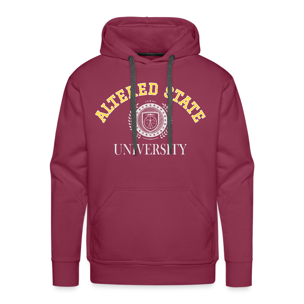 Men’s Premium ALTERED STATE UNIVERSITY Hoodie - burgundy