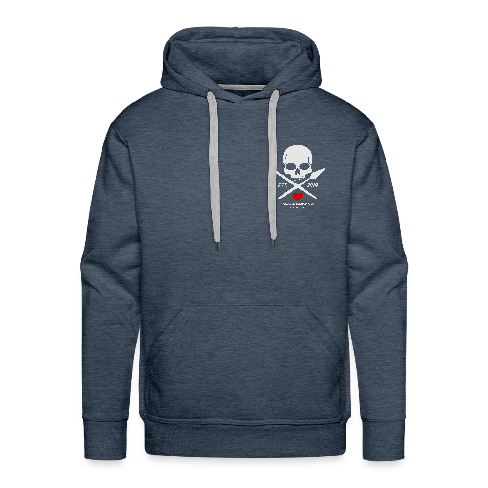 Men’s Premium MEDLAR DESIGN CO. Hoodie - heather denim