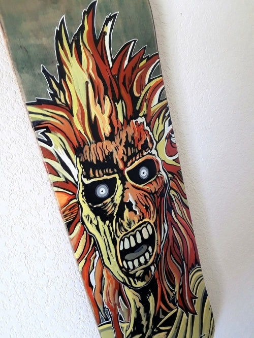 Hand Painted EDDIE Skateboard Deck